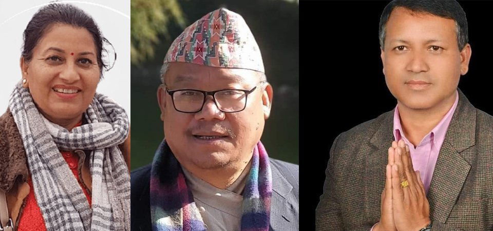 डिना उपाध्याय, भीष्मराज आङदेम्बे र जीवन परियार निर्वाचित