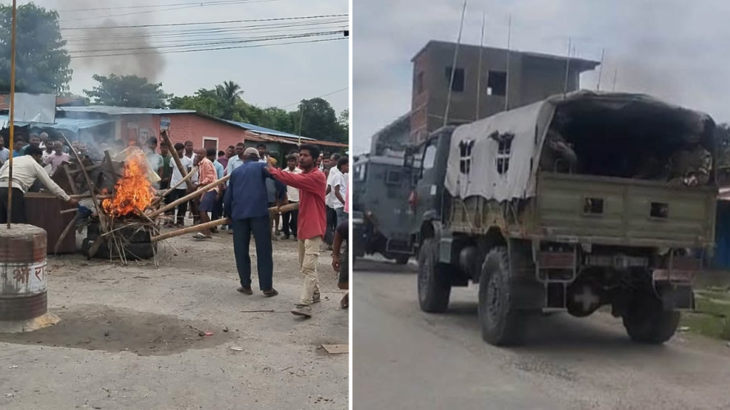 सुनसरीमा कर्फ्यु उल्लंघन गर्दै प्रदर्शन; हिंसा भड्किन नदिन सेना परिचालन