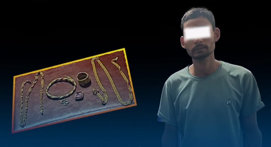 चोरीको १० तोला सुनसहित पर्वतमा युवक पक्राउ