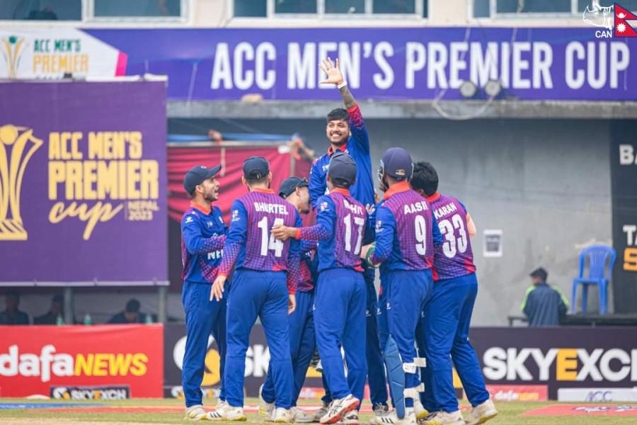 साउदी अरबलाई ५ विकेटले हराउँदै नेपाल ACC Premier Cup को सेमिफाइनलमा